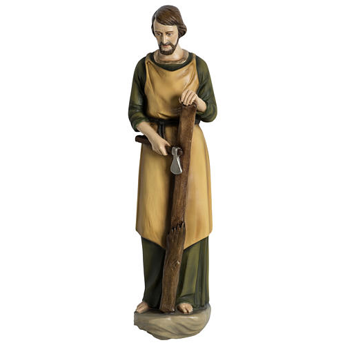 Statue of St. Joseph the woodworker in fibreglass 60 cm for EXTERNAL USE 1
