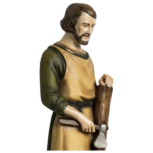 Statue of St. Joseph the woodworker in fibreglass 60 cm for EXTERNAL USE 3