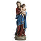 Statue of the Virgin Mary with Baby Jesus and red and blue drape in fibreglass 60 cm for EXTERNAL USE s1