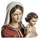 Estatua Virgen con niño vestido rojo azul 60 cm fiberglass PARA EXTERIOR s3