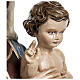 Statue Vierge à l'enfant 60 cm fibre de verre veste rouge bleu POUR EXTÉRIEUR s4