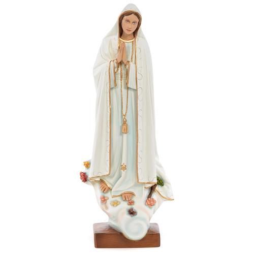 Estatua Virgen de Fátima 60 cm fiberglass pintada PARA EXTERIOR 1