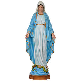 Statue of the Immaculate Virgin Mary in coloured fibreglass 180 cm for EXTERNAL USE