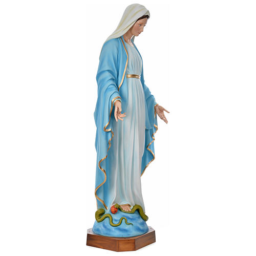 Statue of the Immaculate Virgin Mary in coloured fibreglass 180 cm for EXTERNAL USE 5