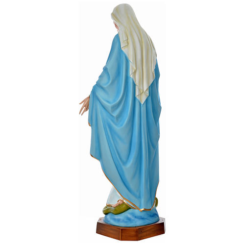 Statue of the Immaculate Virgin Mary in coloured fibreglass 180 cm for EXTERNAL USE 8