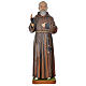 Statue of St. Pio in coloured fibreglass 175 cm for EXTERNAL USE s1