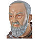 Statue of St. Pio in coloured fibreglass 175 cm for EXTERNAL USE s2