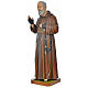 Statue of St. Pio in coloured fibreglass 175 cm for EXTERNAL USE s3