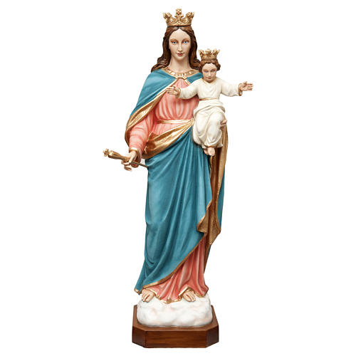Statue of Our Lady of Help in painted fibreglass 120 cm for EXTERNAL USE 1