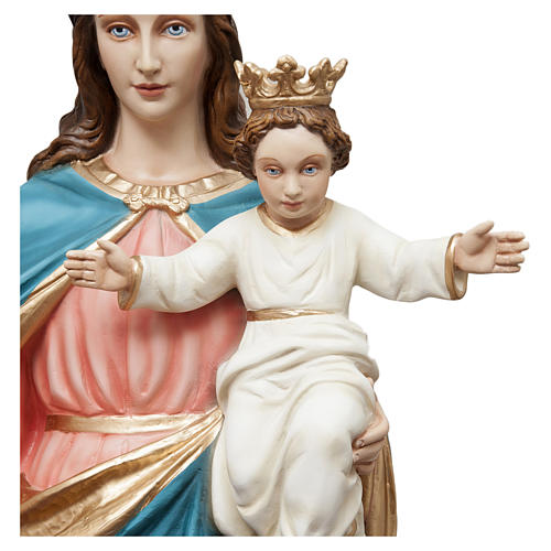 Statue of Our Lady of Help in painted fibreglass 120 cm for EXTERNAL USE 4