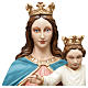 Statue of Our Lady of Help in painted fibreglass 120 cm for EXTERNAL USE s2