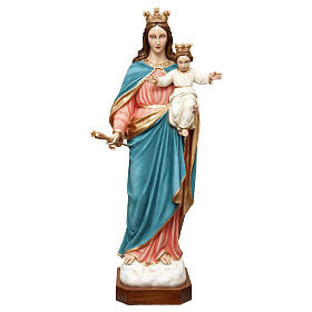 Estatua Virgen Auxiliadora 120 cm fibra de vidrio pintada PARA EXTERIOR