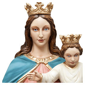 Mary Help of Christians Statue, 120 cm in painted fiberglass, FOR OUTDOORS