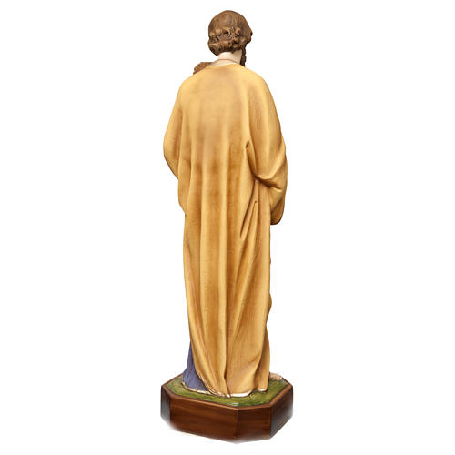 Statue of St. Joseph with child in painted fibreglass 130 cm for EXTERNAL USE 7