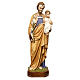 Estatua San José con niño 130 cm fibra de vidrio pintada PARA EXTERIOR s1