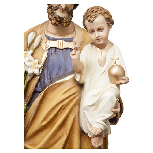 Figura Święty Józef z Dzieciątkiem 130 cm włókno szklane malowane, NA ZEWNĄTRZ 4