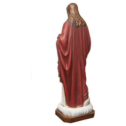 Estatua Sagrado Corazón de Jesús 165 cm fibra de vidrio pintada PARA EXTERIOR 6