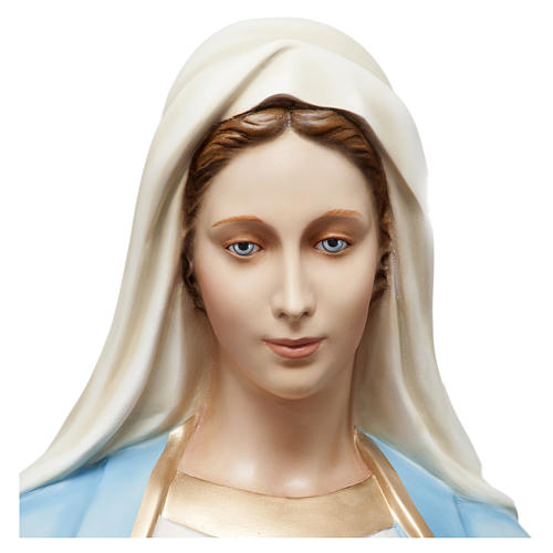 Statue of the Sacred Heart of Mary in painted fibreglass 165 cm for EXTERNAL USE 2