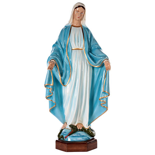 Statue of the Immaculate Virgin Mary in painted fibreglass 100 cm for EXTERNAL USE 1