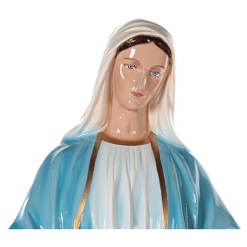 Statue of the Immaculate Virgin Mary in painted fibreglass 100 cm for EXTERNAL USE 2