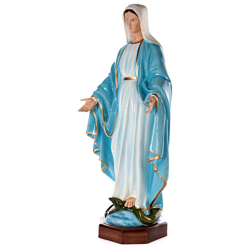 Statue of the Immaculate Virgin Mary in painted fibreglass 100 cm for EXTERNAL USE 3