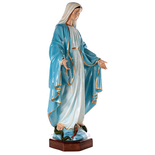 Statue of the Immaculate Virgin Mary in painted fibreglass 100 cm for EXTERNAL USE 4
