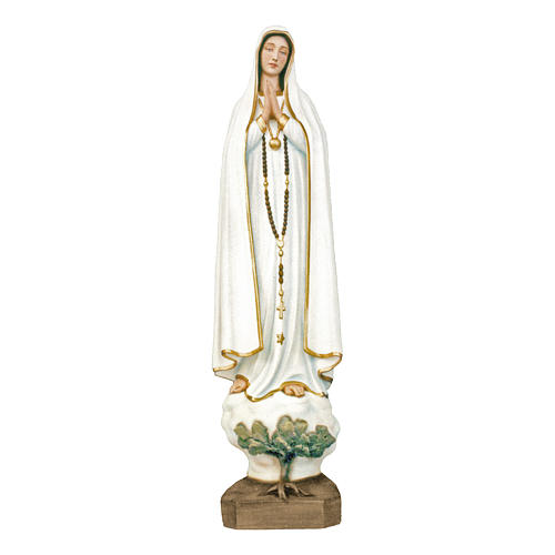 Estatua Virgen de Fátima 100 cm fiberglass pintada PARA EXTERIOR 1