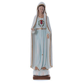 Notre-Dame de Fatima en fibre de verre colorée de 100 cm POUR EXTÉRIEUR