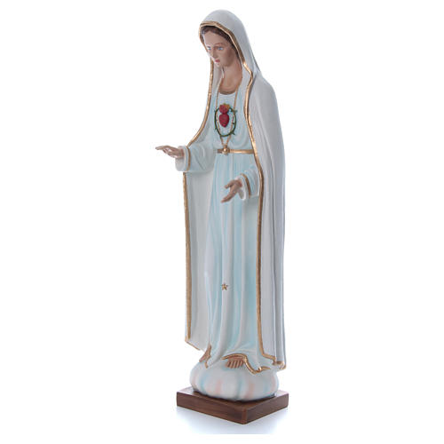 Notre-Dame de Fatima en fibre de verre colorée de 100 cm POUR EXTÉRIEUR 3