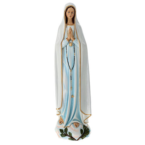 Statue of Our Lady of Fatima in coloured fibreglass 100 cm for EXTERNAL USE 1