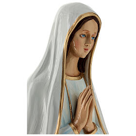 Estatua Virgen de Fátima 100 cm de fibra de vidrio coloreada PARA EXTERIOR