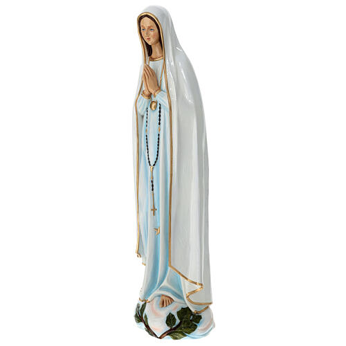 Estatua Virgen de Fátima 100 cm de fibra de vidrio coloreada PARA EXTERIOR 3
