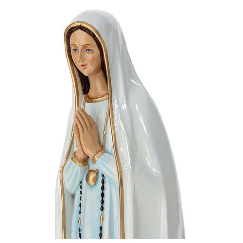 Estatua Virgen de Fátima 100 cm de fibra de vidrio coloreada PARA EXTERIOR 5