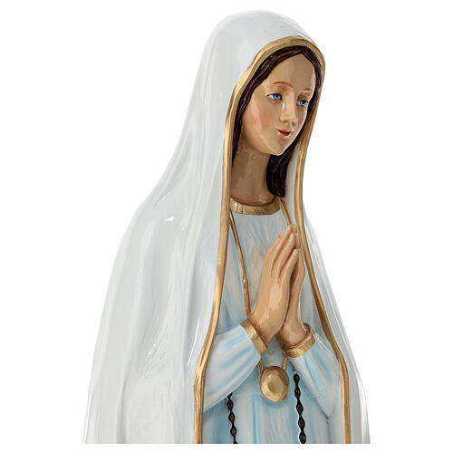 Estatua Virgen de Fátima 100 cm de fibra de vidrio coloreada PARA EXTERIOR 6