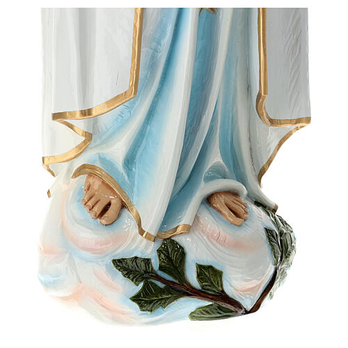 Estatua Virgen de Fátima 100 cm de fibra de vidrio coloreada PARA EXTERIOR 10