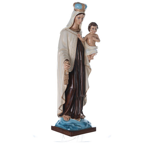 Statua Madonna del Carmelo 80 cm fiberglass dipinto PER ESTERNO 5