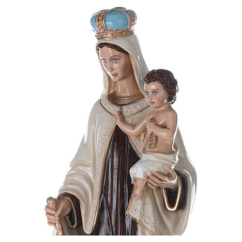 Our Lady of Mount Carmel Statue, 80 cm in painted fiberglass FOR OUTDOORS 2