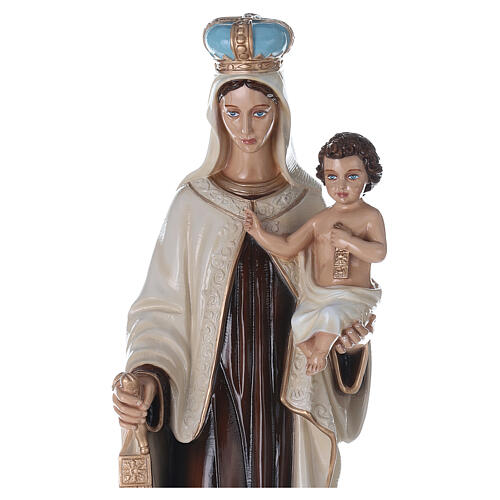 Our Lady of Mount Carmel Statue, 80 cm in painted fiberglass FOR OUTDOORS 4