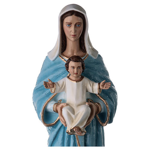 Statue of the Virgin Mary with Baby Jesus in fibreglass 80 cm for EXTERNAL USE 3