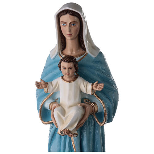 Statue of the Virgin Mary with Baby Jesus in fibreglass 80 cm for EXTERNAL USE 5