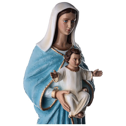 Statue of the Virgin Mary with Baby Jesus in fibreglass 80 cm for EXTERNAL USE 9