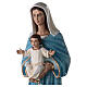 Estatua Virgen con niño 80 cm fiberglass pintado PARA EXTERIOR s7