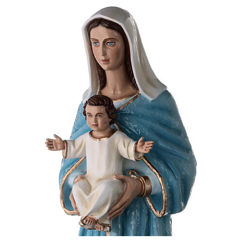 Vierge à l'enfant en fibre de verre de 80 cm POUR EXTÉRIEUR 7