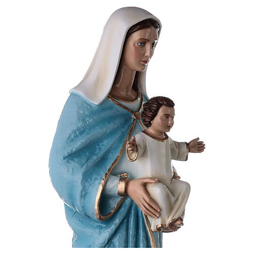 Statua Madonna con bambino 80 cm fiberglass dipinto PER ESTERNO 10