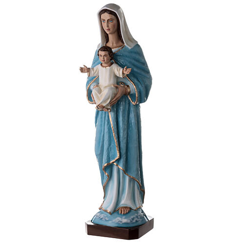 Madonna Holding Child Statue, 80 cm in painted fiberglass FOR OUTDOORS 4