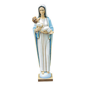 Statue of the Virgin Mary with Baby Jesus in fibreglass 115 cm for EXTERNAL USE