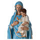 Statue of the Virgin Mary with Baby Jesus and sky blue cape in fibreglass 130 cm for EXTERNAL USE s2