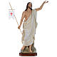 Resurrection Jesus Statue with Flag, 130 cm in painted fiberglass, FOR OUTDOORS s1