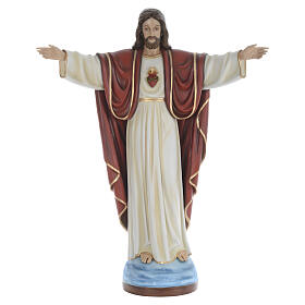 Statue of Christ the Redeemer in painted fibreglass 160 cm for EXTERNAL USE