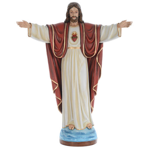 Statue of Christ the Redeemer in painted fibreglass 160 cm for EXTERNAL USE 1